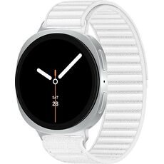 Galaxy Watch8 | 44 мм | Silver | Fabric/White | S/M, Размер ремешка : S/M, Тип ремешка : Fabric, Размер корпуса : 44 мм, Подключение часов : Bluetooth / Wi-Fi, Цвет ремешка: White, Цвет: Silver
